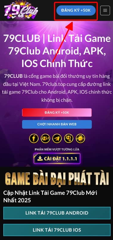 Giao diện trang web chính thức 79club Giao diện trang web chính thức 79club